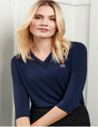 Women's Lana 3/4 Top - Navy:Navy