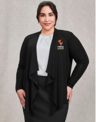 Women's Sofia Waterfall Cardigan:Black