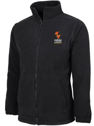 Men's Full Zip Polar - Black:Black